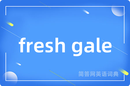 fresh gale是什么意思,fresh gale的中文翻译 fresh gale