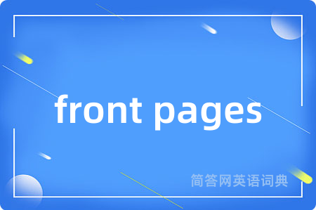 front pages