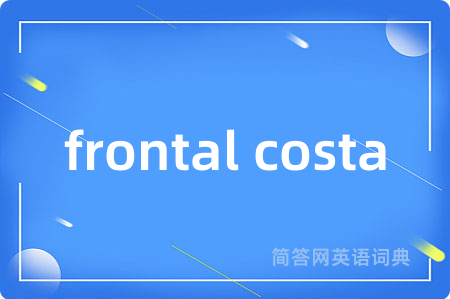 frontal costa是什么意思,frontal costa的中文翻译 frontal costa