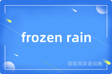 frozen rain