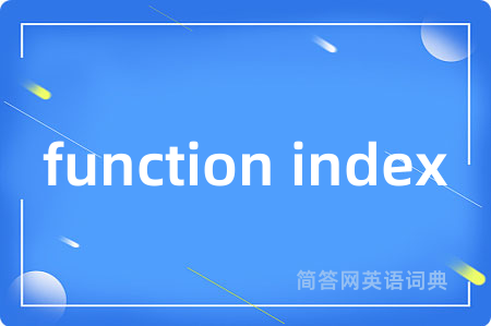 function index