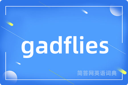 gadflies是什么意思,gadflies的中文翻译 gadflies