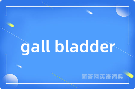 gall bladder是什么意思,gall bladder的中文翻译 gall bladder