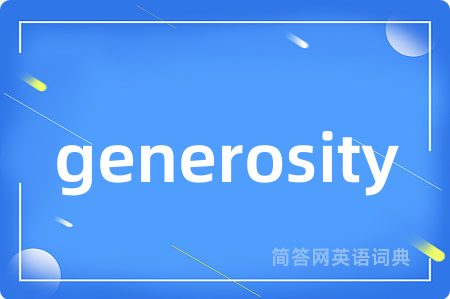 generosity