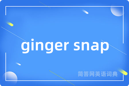 ginger snap是什么意思,ginger snap的中文翻译 ginger snap
