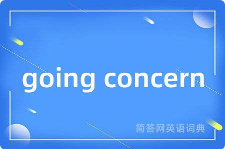 going concern