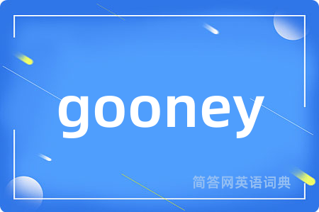 gooney是什么意思,gooney的中文翻译 gooney