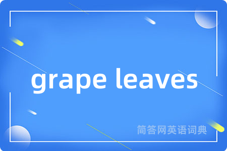 grape leaves是什么意思,grape leaves的中文翻译 grape leaves