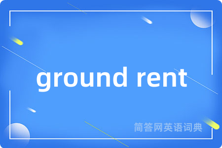 ground rent