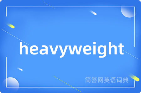 heavyweight是什么意思,heavyweight的中文翻译 heavyweight