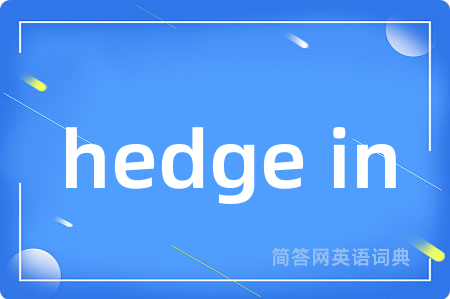 hedge in