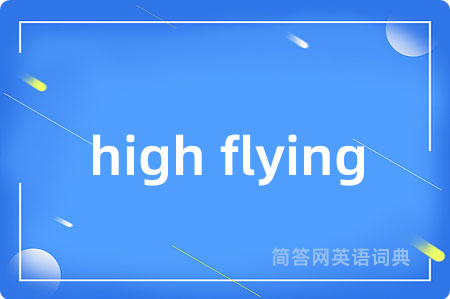 high flying是什么意思,high flying的中文翻译 high flying
