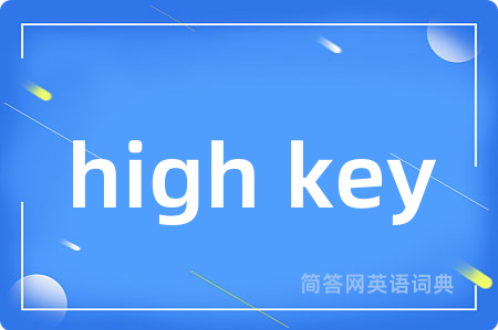 high key是什么意思,high key的中文翻译 high key