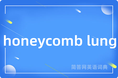 honeycomb lung是什么意思,honeycomb lung的中文翻译 honeycomb lung