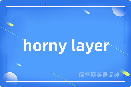 horny layer是什么意思,horny layer的中文翻译 horny layer