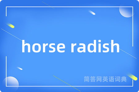 horse radish是什么意思,horse radish的中文翻译 horse radish