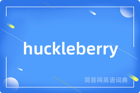 huckleberry是什么意思,huckleberry的中文翻译 huckleberry