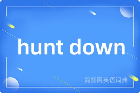 hunt down是什么意思,hunt down的中文翻译 hunt down