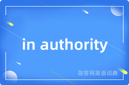 in authority