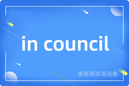 in council