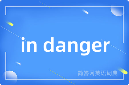 in danger是什么意思,in danger的中文翻译 in danger