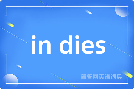 in dies是什么意思,in dies的中文翻译 in dies