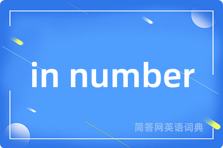 in number是什么意思,in number的中文翻译 in number