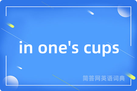 in one's cups