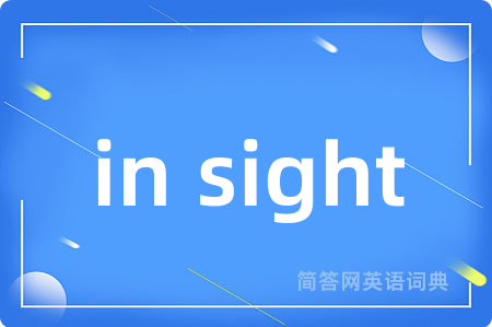 in sight是什么意思,in sight的中文翻译 in sight