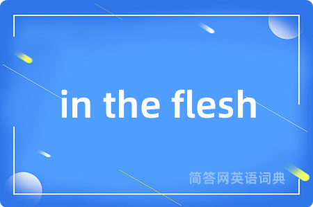 in the flesh是什么意思,in the flesh的中文翻译 in the flesh