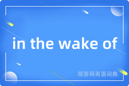 in the wake of是什么意思,in the wake of的中文翻译 in the wake of