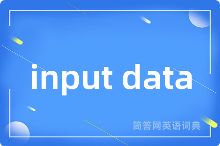 input data