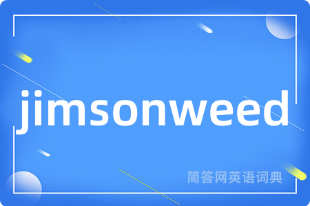 jimsonweed是什么意思,jimsonweed的中文翻译 jimsonweed