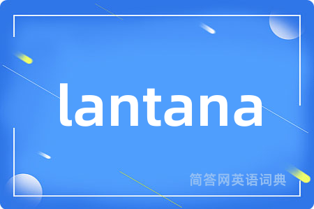 lantana是什么意思,lantana的中文翻译 lantana