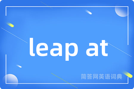 leap at是什么意思,leap at的中文翻译 leap at