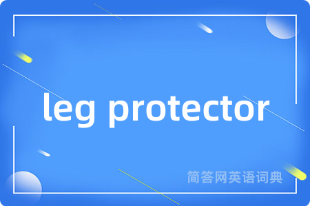 leg protector是什么意思,leg protector的中文翻译 leg protector