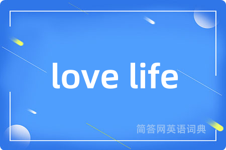 love life是什么意思,love life的中文翻译 love life