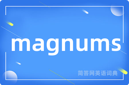 magnums是什么意思,magnums的中文翻译 magnums