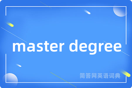 master degree