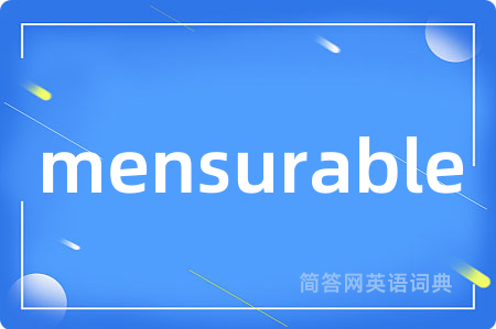 mensurable