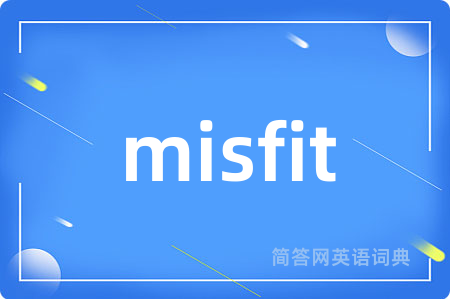 misfit是什么意思,misfit的中文翻译 misfit