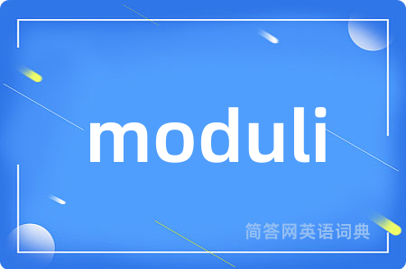 moduli