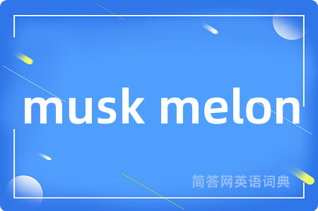musk melon是什么意思,musk melon的中文翻译 musk melon