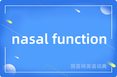 nasal function