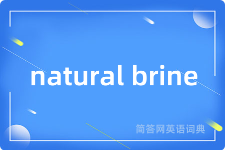 natural brine是什么意思,natural brine的中文翻译 natural brine