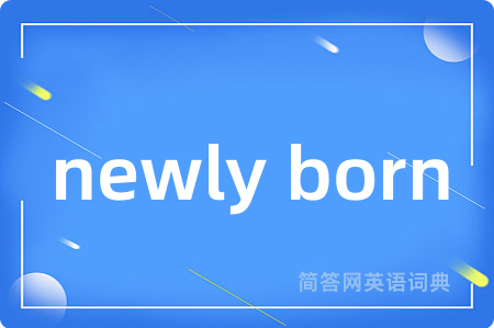 newly born是什么意思,newly born的中文翻译 newly born