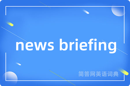 news briefing是什么意思,news briefing的中文翻译 news briefing