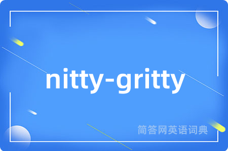 nitty-gritty是什么意思,nitty-gritty的中文翻译 nitty-gritty