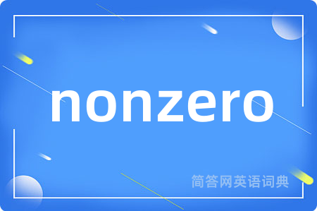 nonzero