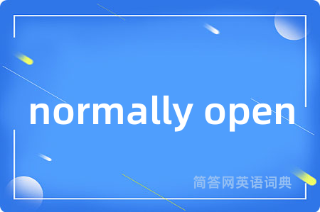 normally open